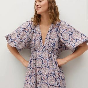 Mango x Chufy custom full-length dress — size L